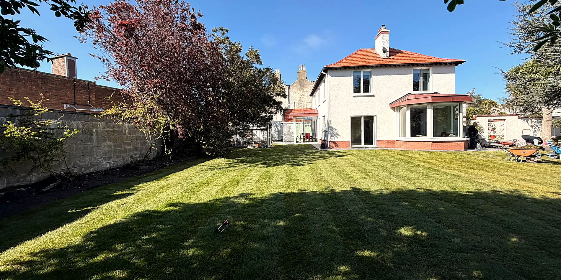 New Lawn, Slate Patio & Clay Pavers, D&uacute;n Laoghaire