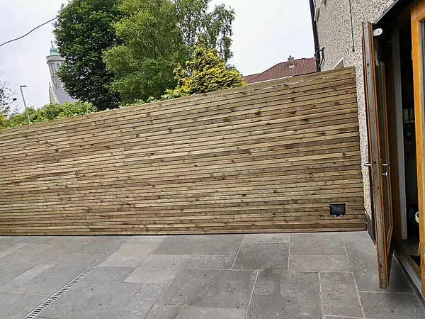 Garden fencing in South Dublin by Dundrum Paving