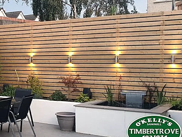 Timber fencing in South Dublin by Dundrum Paving