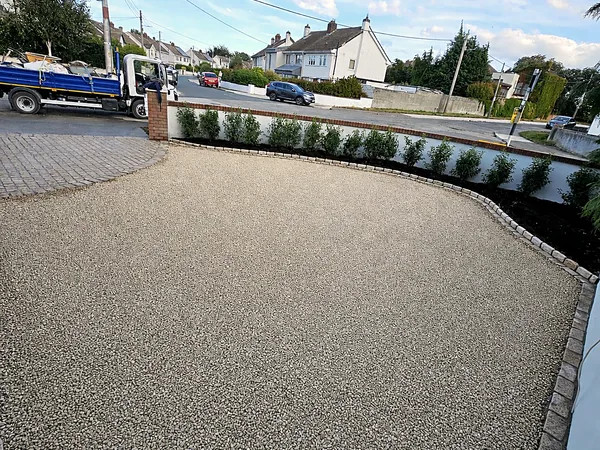Gravel driveway in South Dublin by Dundrum Paving