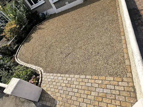 Gravel driveway in South Dublin by Dundrum Paving