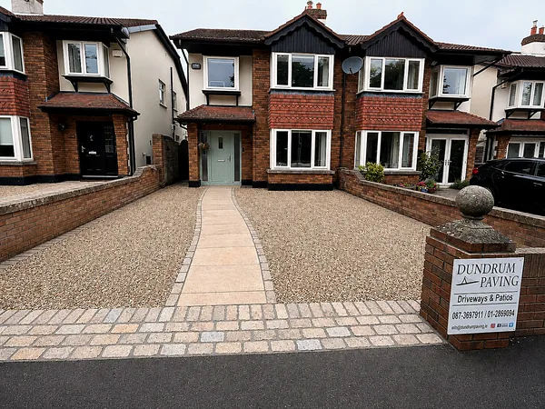 Gravel driveway in South Dublin by Dundrum Paving