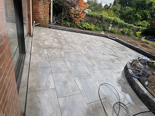 Porcelain paving in South Dublin by Dundrum Paving