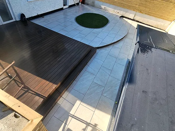 Porcelain paving in South Dublin by Dundrum Paving