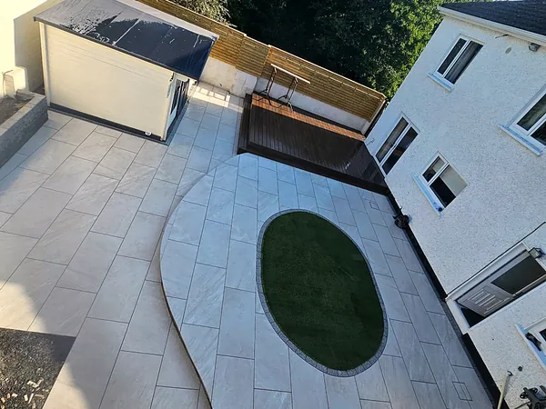 Porcelain paving in South Dublin by Dundrum Paving