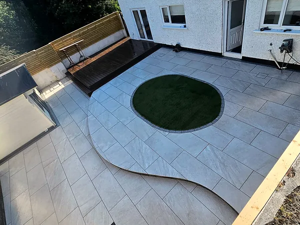 Porcelain paving in South Dublin by Dundrum Paving