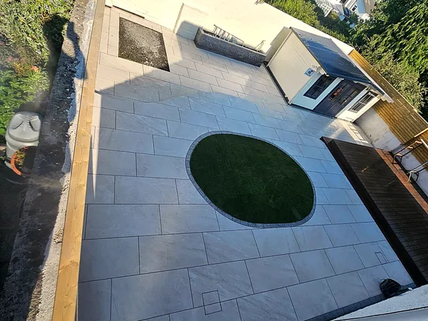 Porcelain paving in South Dublin by Dundrum Paving