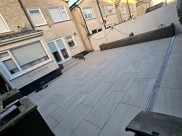 Porcelain paving in South Dublin by Dundrum Paving