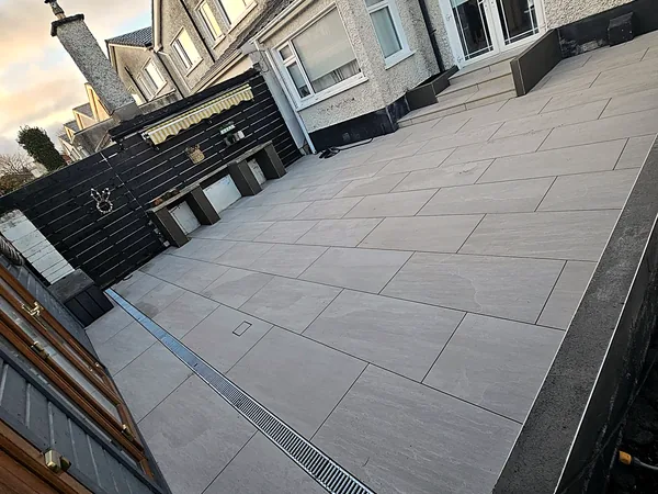 Porcelain paving in South Dublin by Dundrum Paving