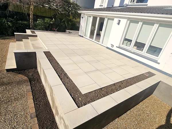 Porcelain paving in South Dublin by Dundrum Paving