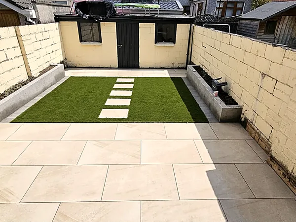Porcelain paving in South Dublin by Dundrum Paving