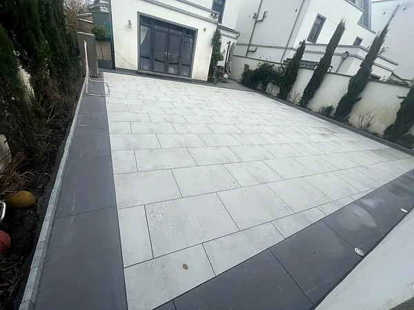 Porcelain paving in South Dublin by Dundrum Paving