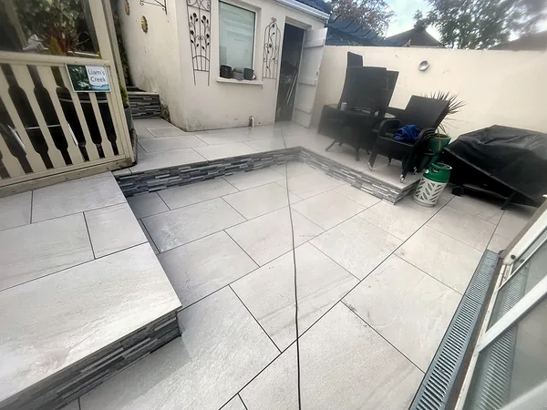 Porcelain paving in South Dublin by Dundrum Paving