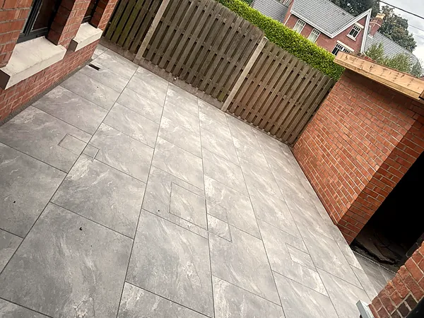 Porcelain paving in South Dublin by Dundrum Paving