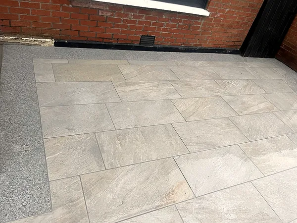 Porcelain paving in South Dublin by Dundrum Paving