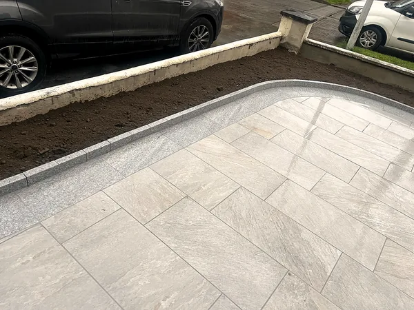 Porcelain paving in South Dublin by Dundrum Paving