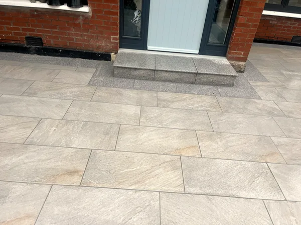 Porcelain paving in South Dublin by Dundrum Paving