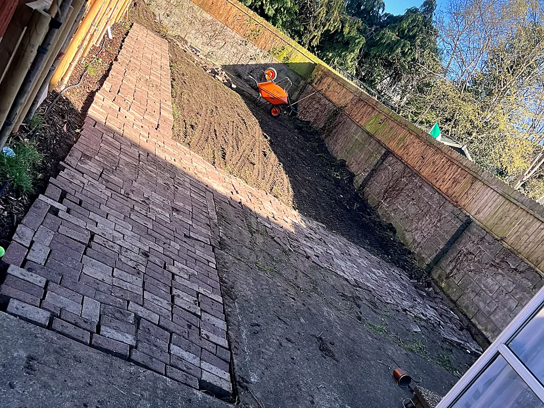 Egyptian Limestone Patio & New Lawn, Clonskeagh