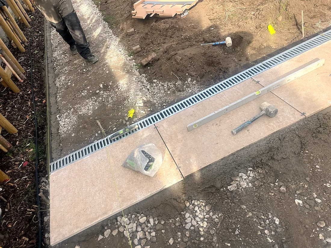 Egyptian Limestone Patio & New Lawn, Clonskeagh