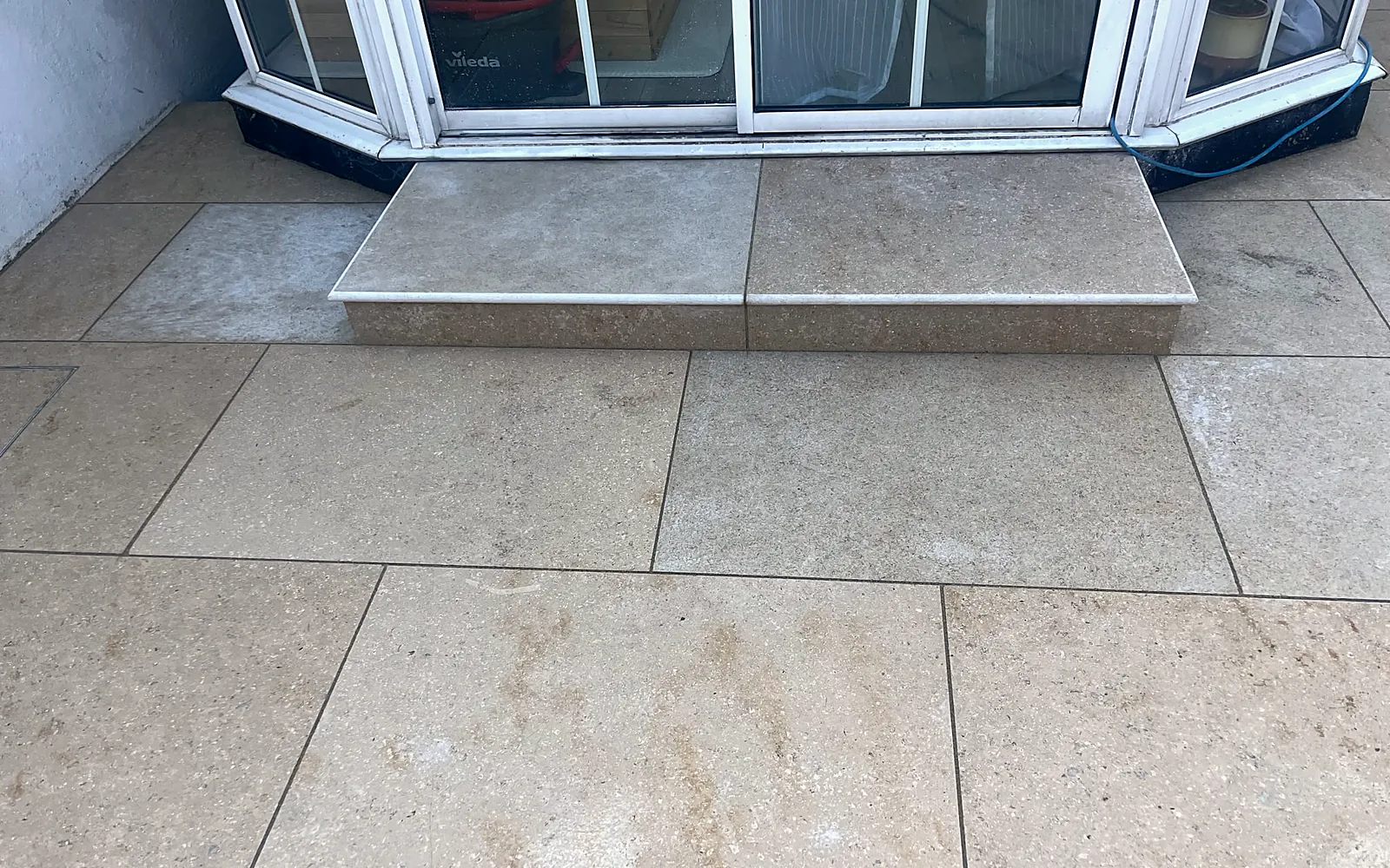 Egyptian Limestone Patio & New Lawn, Clonskeagh - after