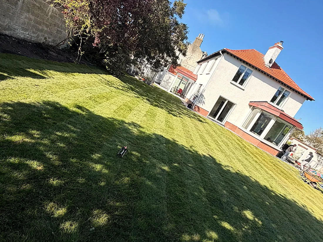 New Lawn, Slate Patio & Clay Pavers, D&uacute;n Laoghaire