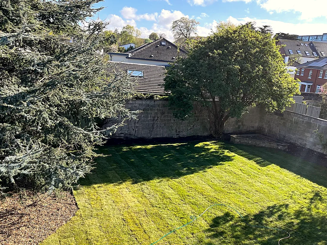 New Lawn, Slate Patio & Clay Pavers, D&uacute;n Laoghaire