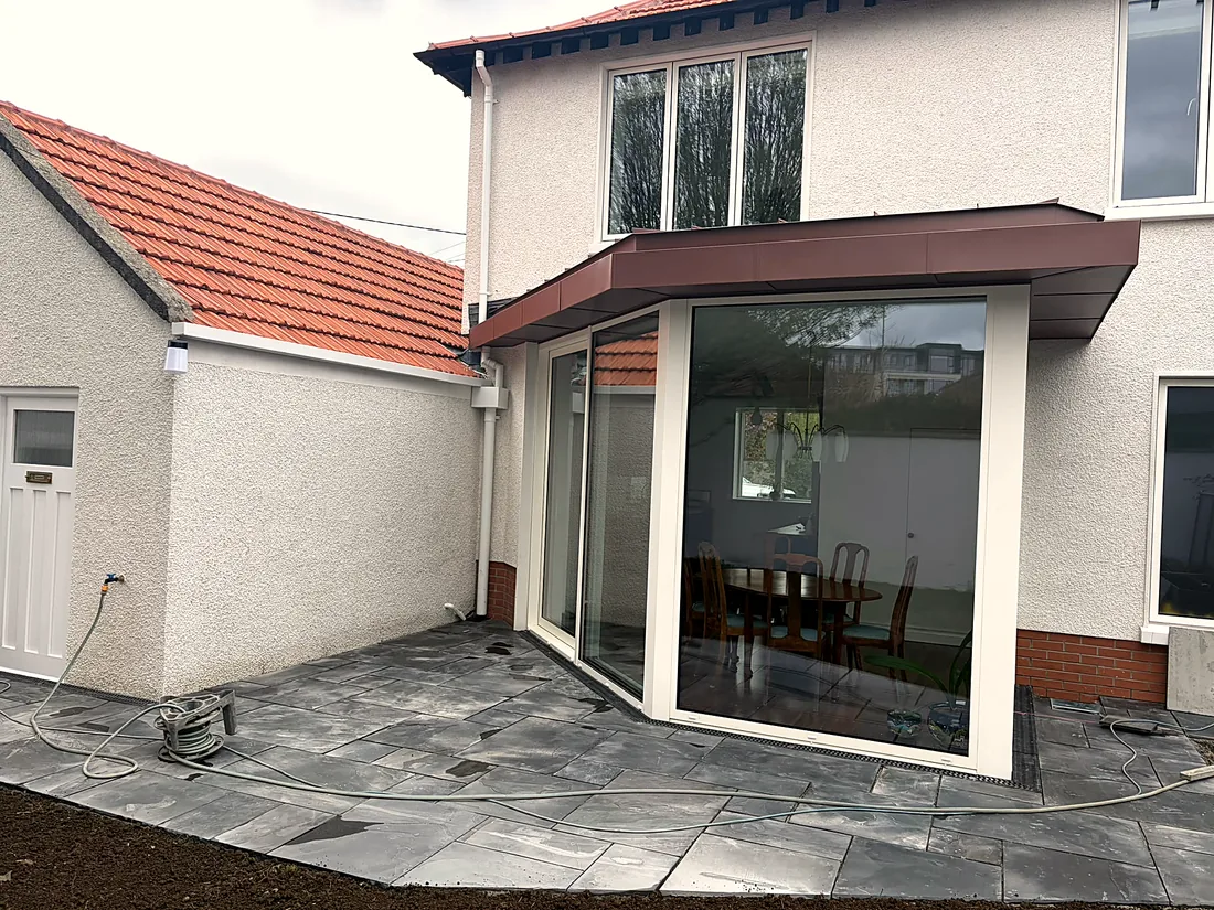 New Lawn, Slate Patio & Clay Pavers, D&uacute;n Laoghaire
