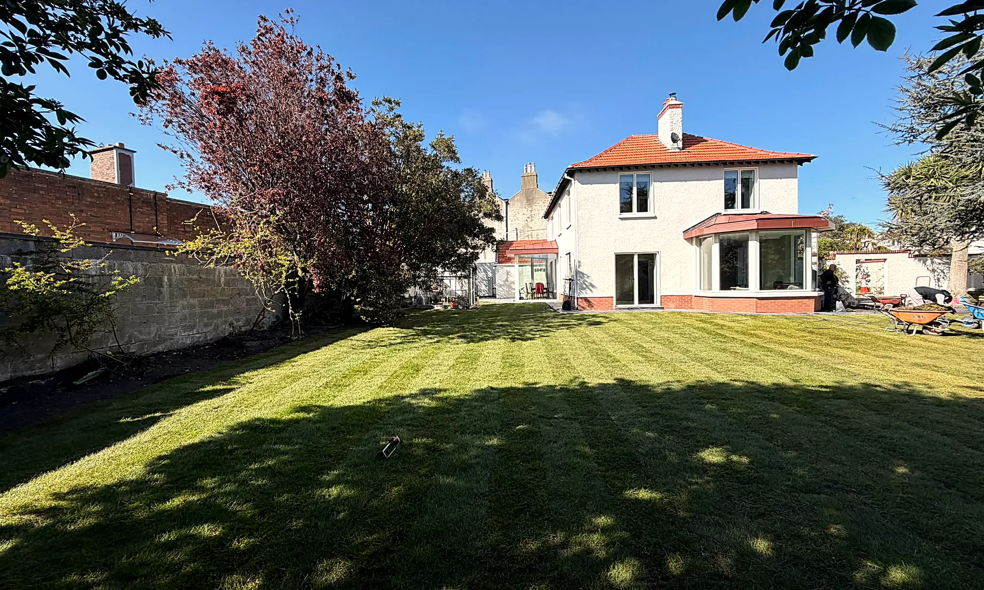 New Lawn, Slate Patio & Clay Pavers, D&uacute;n Laoghaire