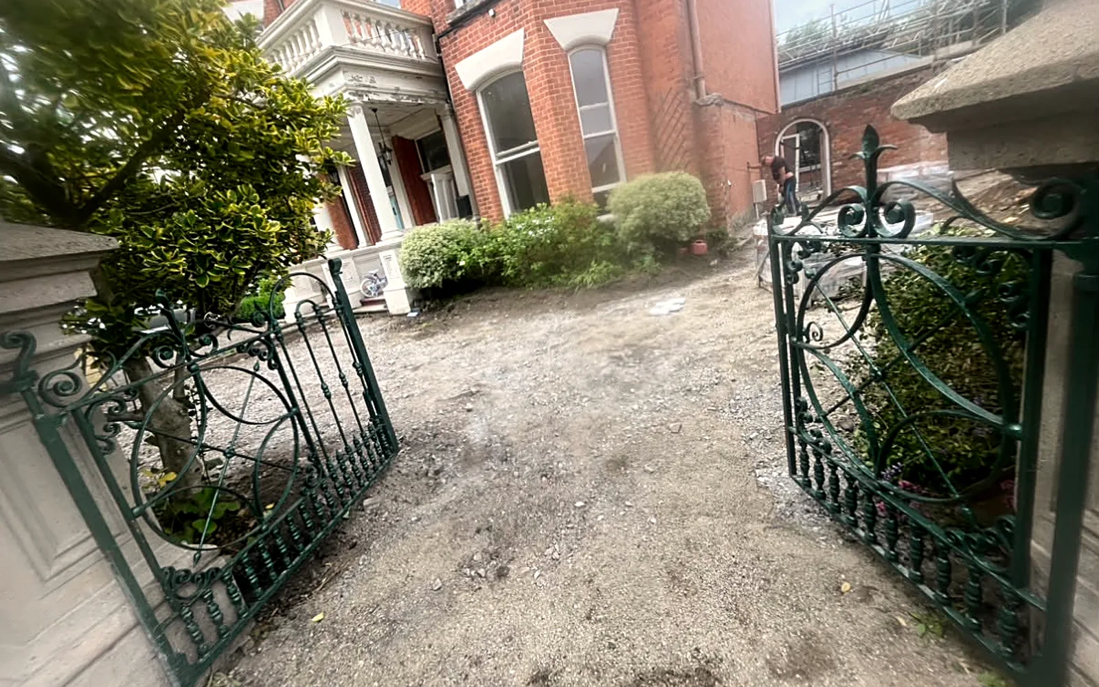 Granite Cobble Driveway & Pebble Borders, South Dublin - before