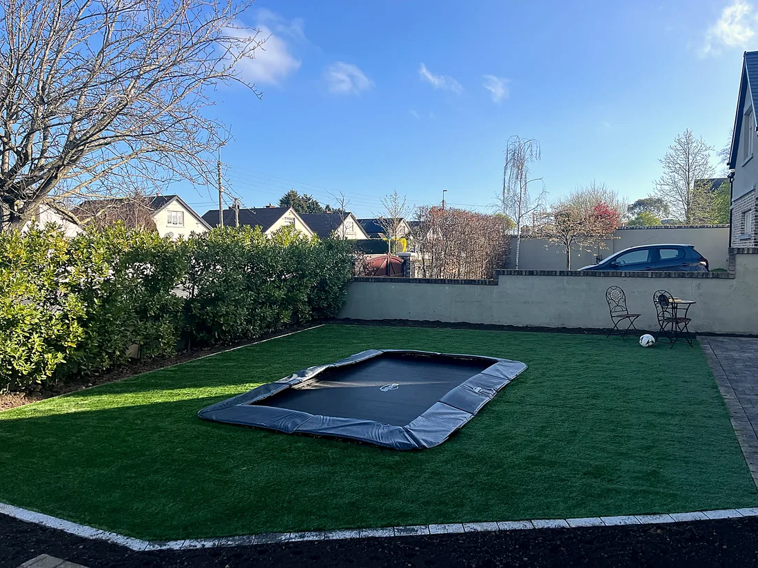 Sunken Trampoline & New Lawn, Killiney