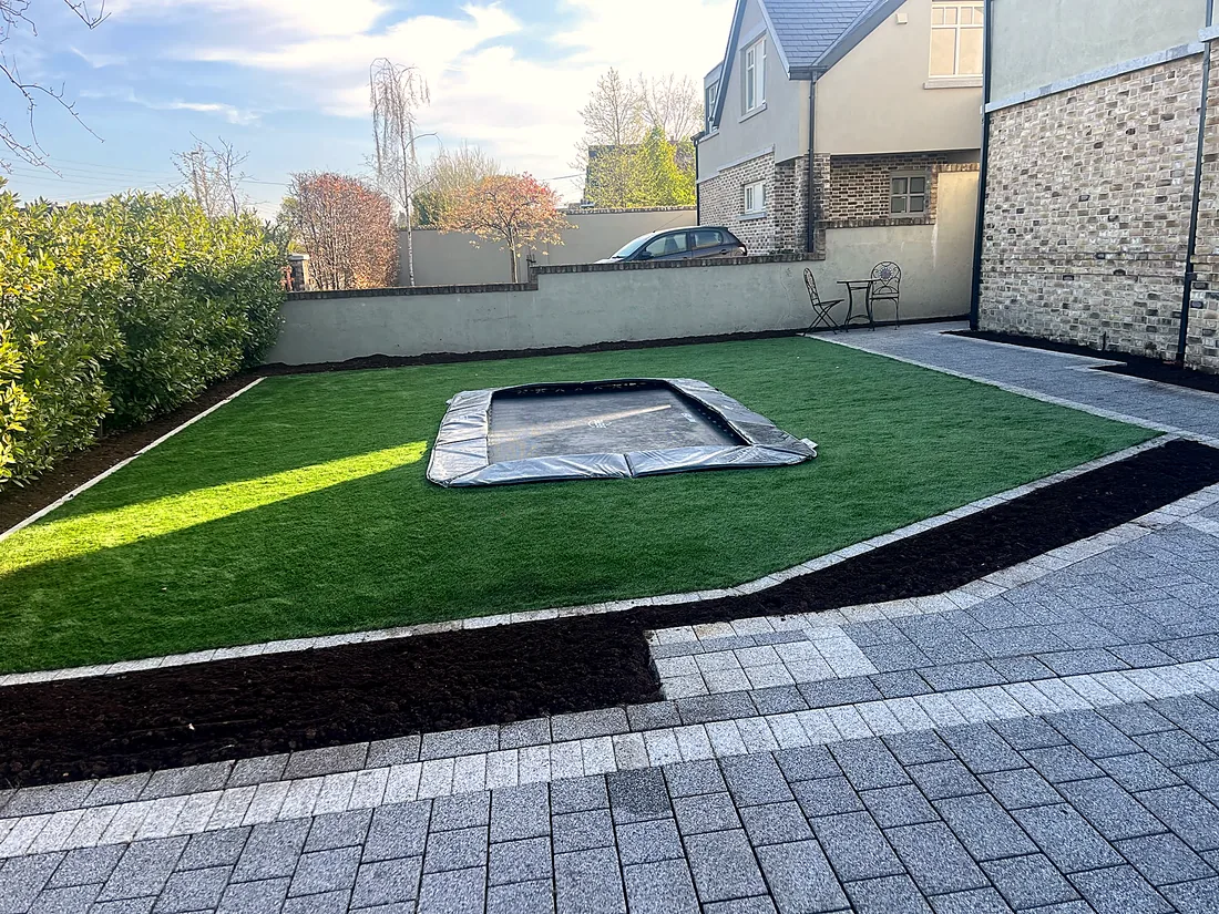 Sunken Trampoline & New Lawn, Killiney