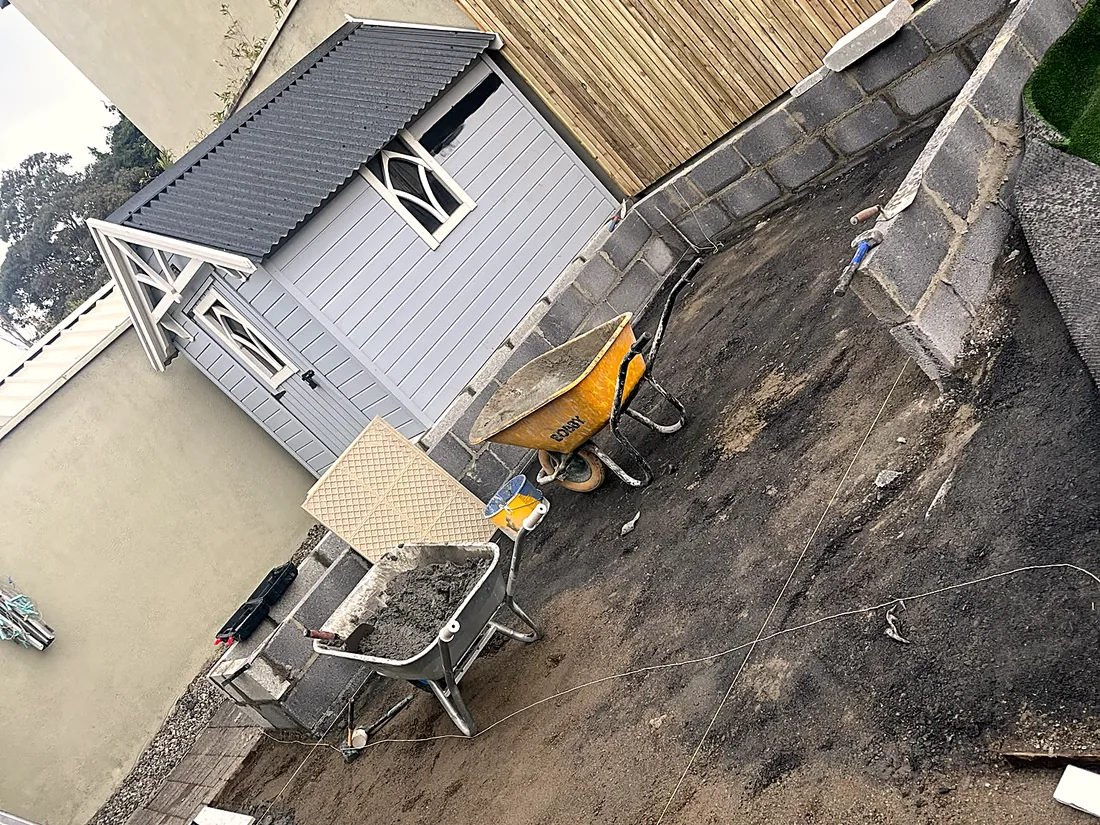 Sunken Trampoline & New Lawn, Killiney