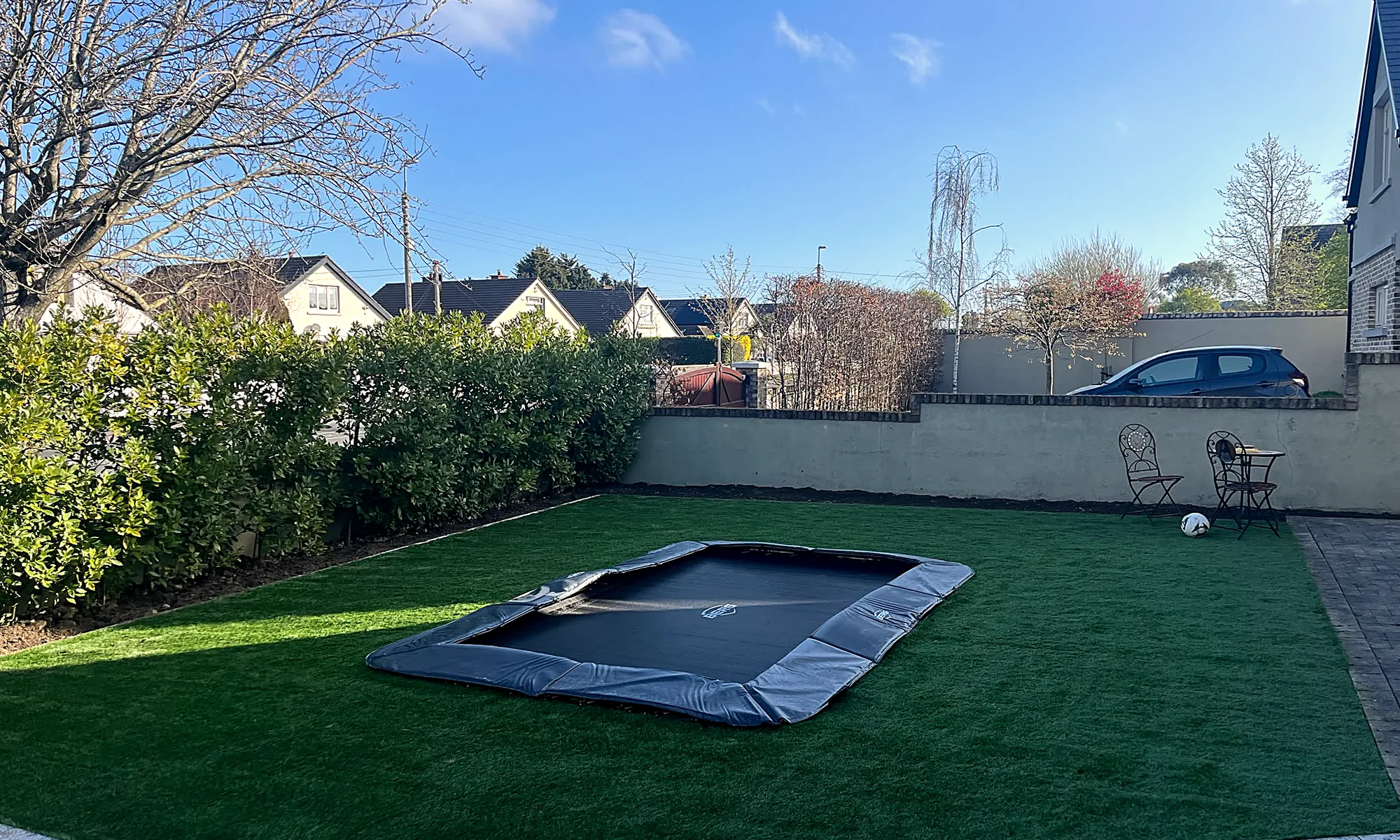 Sunken Trampoline & New Lawn, Killiney