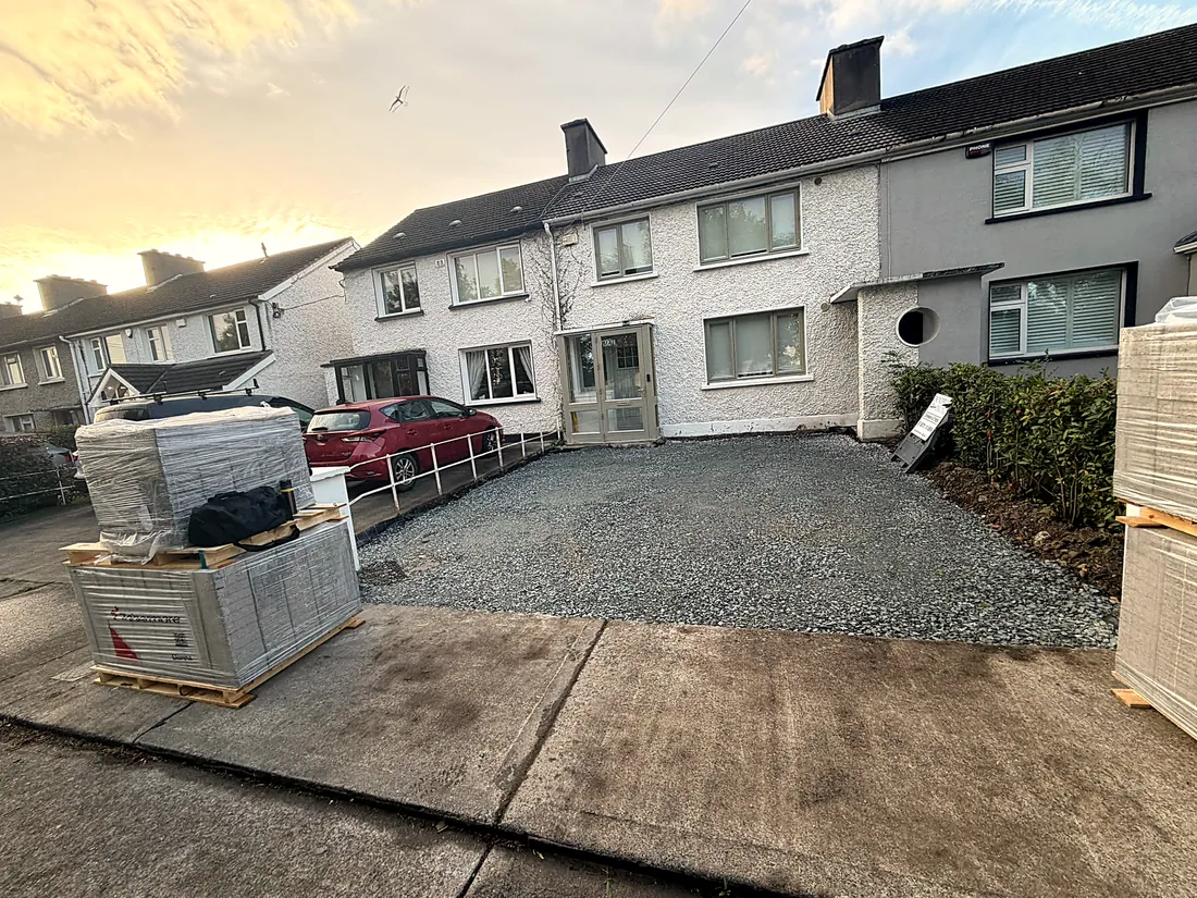 Silver Granite Paved Driveway, Rathfarnham
