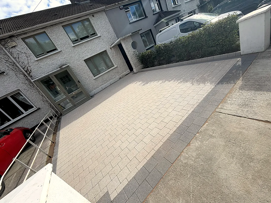 Silver Granite Paved Driveway, Rathfarnham