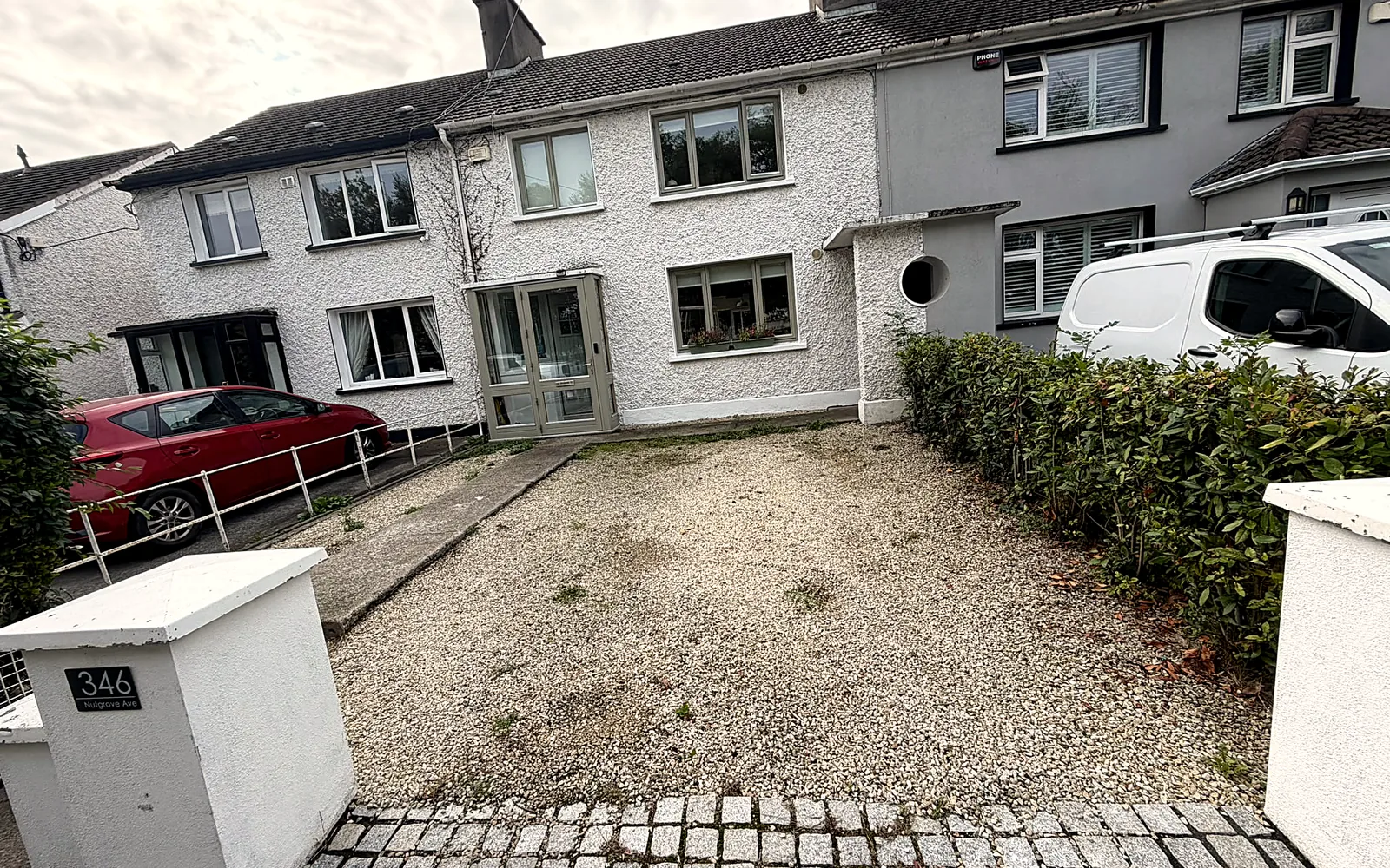 Silver Granite Paved Driveway, Rathfarnham - before