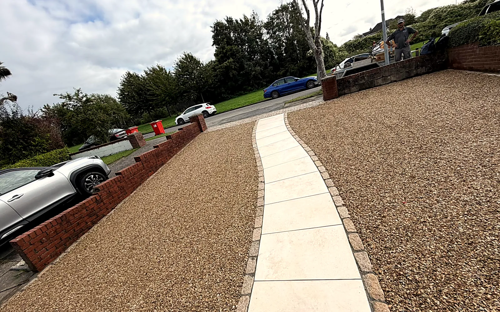 Gravel Driveway, Porcelain Path & Step, Rathfarnham - after