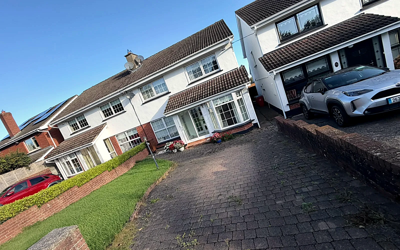 Gravel Driveway, Porcelain Path & Step, Rathfarnham - before