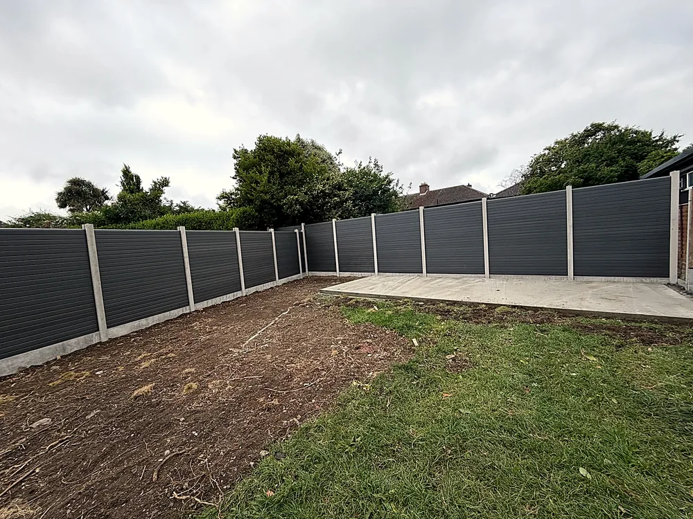 Composite garden fencing, South Dublin
