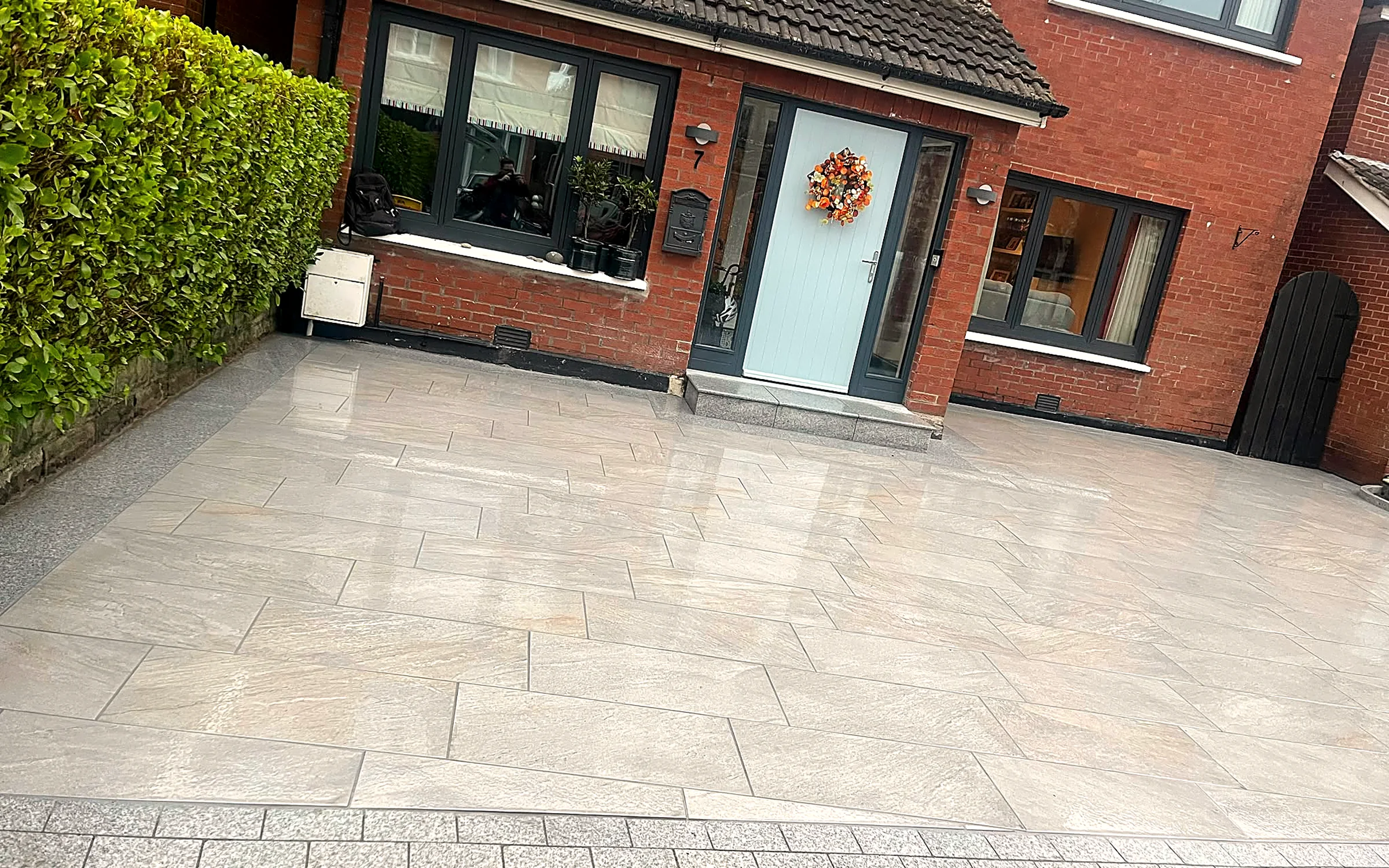 Large-format porcelain driveway, South Dublin