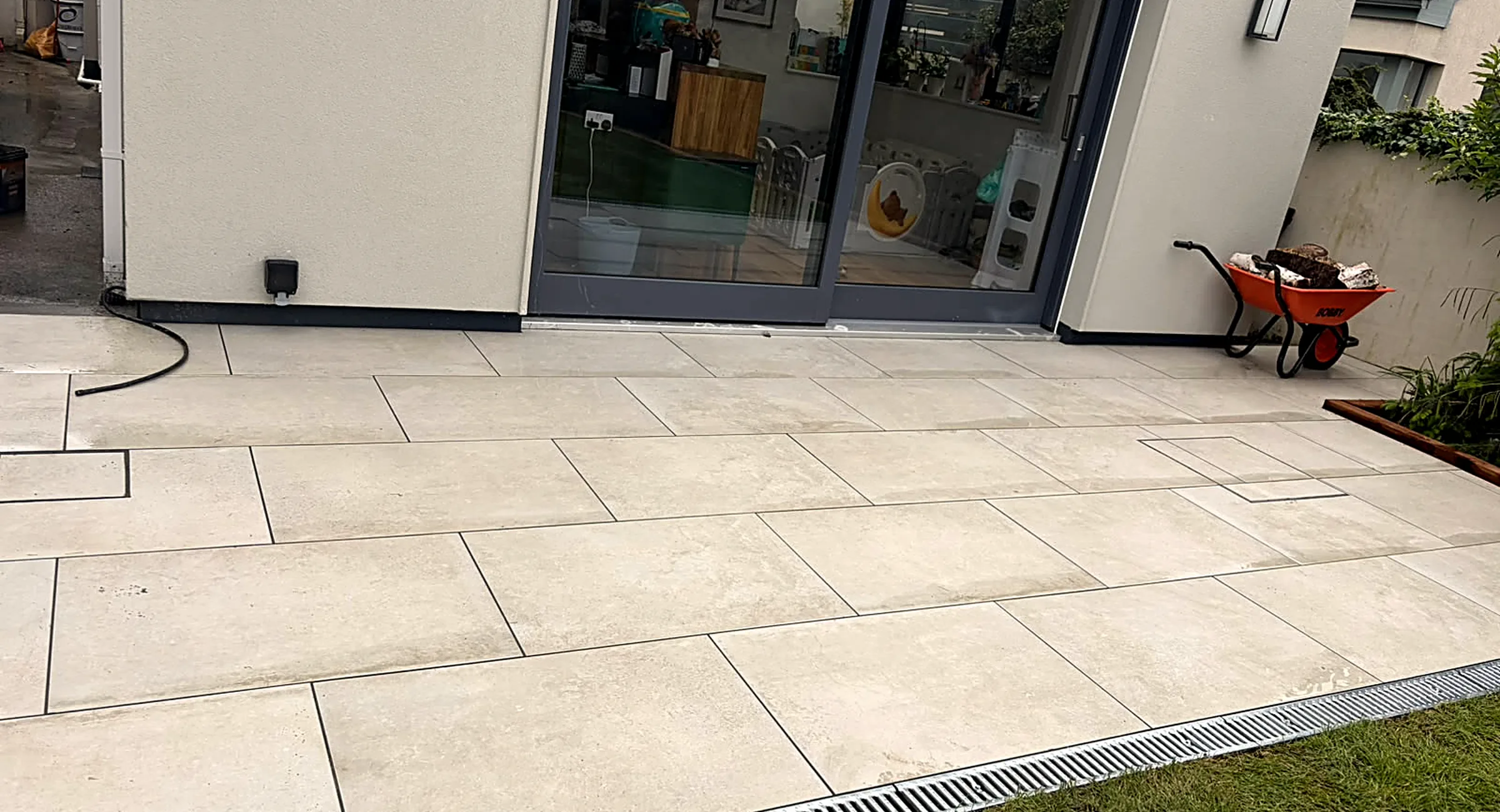 Restored porcelain patio