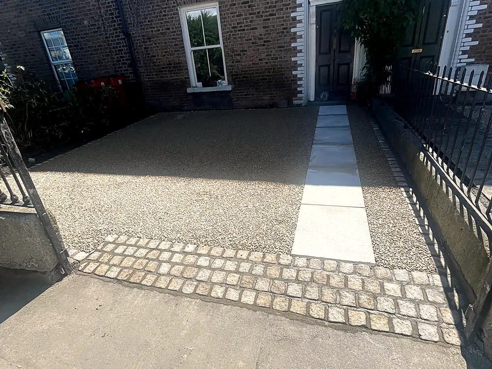 Block paved driveway