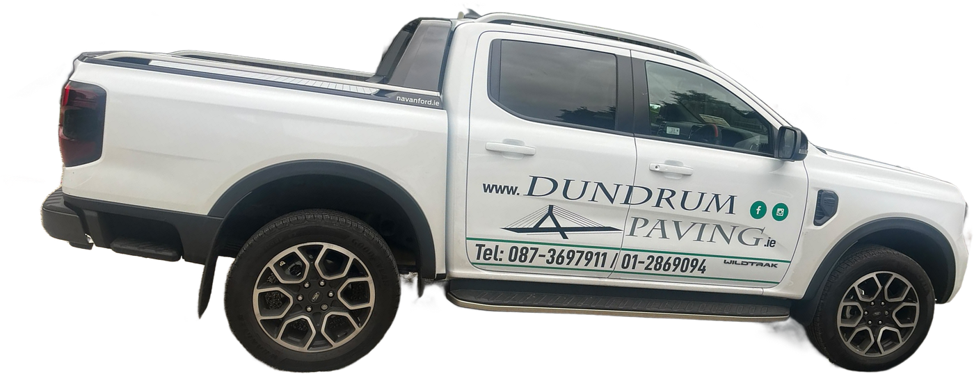 Dundrum Paving branded crew vehicle